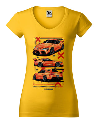 Koszulka V-neck - Toyota Supra GR MK5 A90