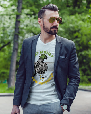 Koszulka V-neck - Happy Turbo - Eat Money Throw Happines