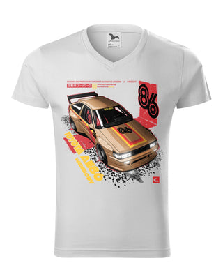 Koszulka V-neck - Toyota AE86 Levin Widebody