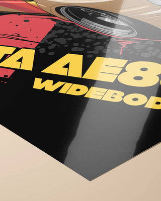 Plakat Toyota AE86 Levin Widebody