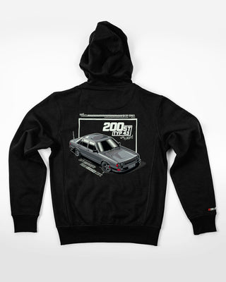 Bluza z zamkiem - Four Rings - Pure 80s - Czarny - tył