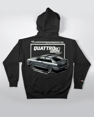 Bluza kangurek - Four Rings - Rally Blood - Czarny - tył