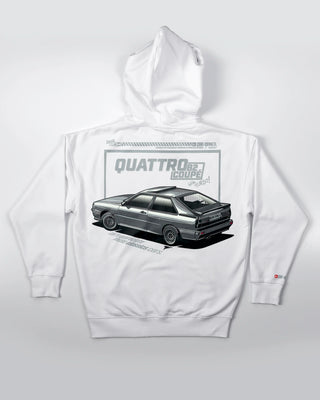 Bluza kangurek - Four Rings - Rally Blood - Biały - tył