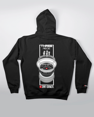 Bluza kangurek - Three Piece - Czarny - tył