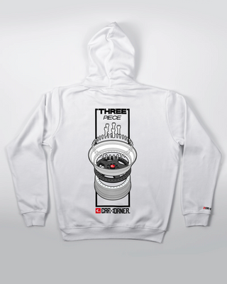 Bluza kangurek - Three Piece - Biały - tył