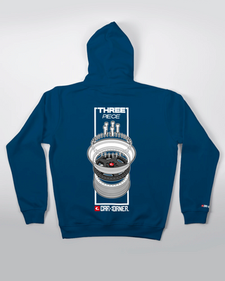 Bluza kangurek - Three Piece - Niebieski - tył