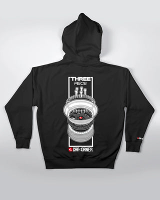 Bluza kangurek - Three Piece - Czarny - tył