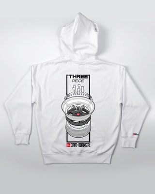Bluza kangurek - Three Piece - Biały - tył