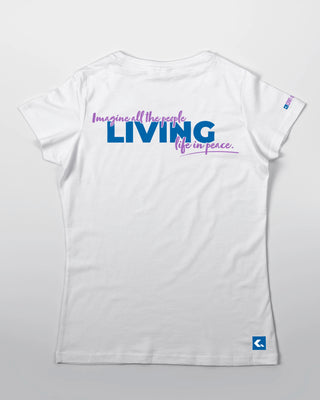 T-shirt - Living life in peace - Biały - tył