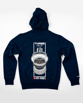 Bluza z zamkiem - Three Piece - Niebieski - tył