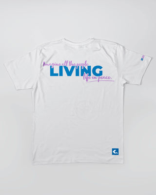 T-shirt - Living life in peace - Biały - tył