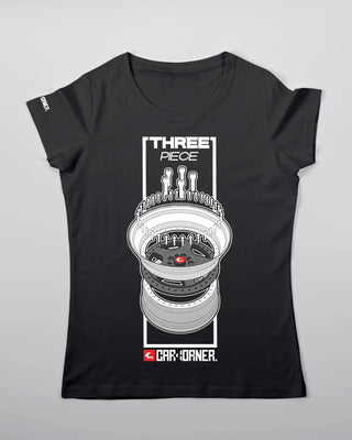 T-shirt - Three Piece - Czarny - przód