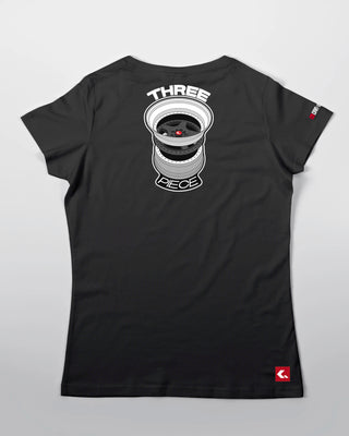 T-shirt - Three Piece - Czarny - tył