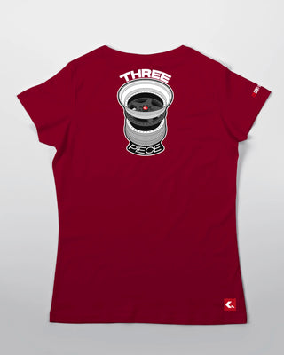 T-shirt - Three Piece - Bordowy - tył
