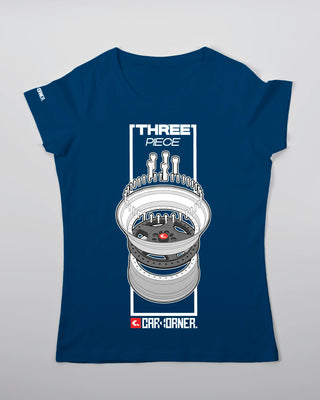 T-shirt - Three Piece - Niebieski - przód
