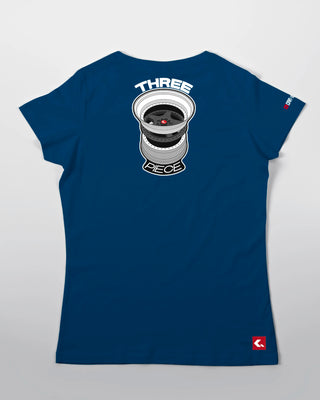 T-shirt - Three Piece - Niebieski - tył