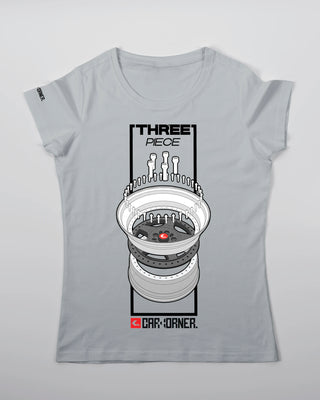 T-shirt - Three Piece - Szary - przód