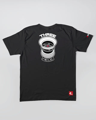 T-shirt - Three Piece - Czarny - tył