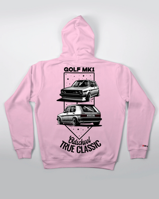 Bluza kangurek - Oldschool - True Classic - Różowy - tył