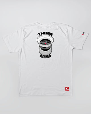 T-shirt - Three Piece - Biały - tył