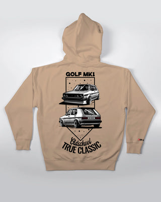 Bluza kangurek - Oldschool - True Classic - Beżowy - tył