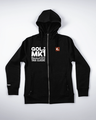 Bluza z zamkiem - Oldschool - True Classic - Czarny - przód
