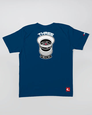 T-shirt - Three Piece - Niebieski - tył