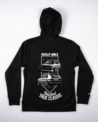 Bluza z zamkiem - Oldschool - True Classic - Czarny - tył