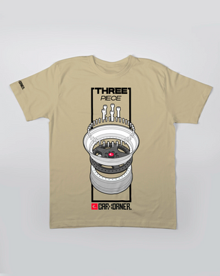 T-shirt - Three Piece - Piaskowy - przód