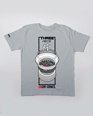 T-shirt - Three Piece - Szary - przód