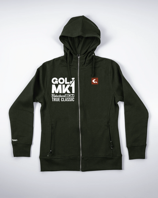 Bluza z zamkiem - Oldschool - True Classic - Zielony - przód