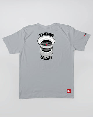 T-shirt - Three Piece - Szary - tył