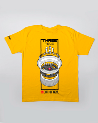 T-shirt - Three Piece - Żółty - przód
