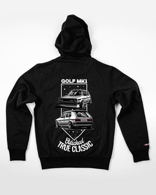 Bluza z zamkiem - Oldschool - True Classic - Czarny - tył