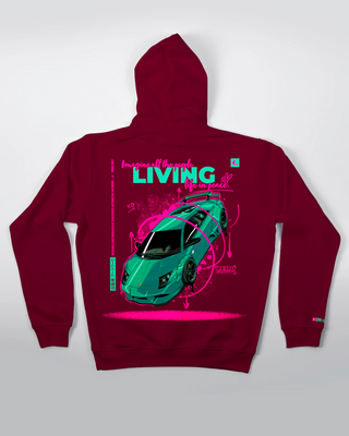 Bluza kangurek - Zero Gravity - Bordowy - tył
