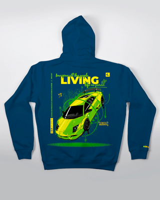 Bluza kangurek - Zero Gravity - Niebieski - tył