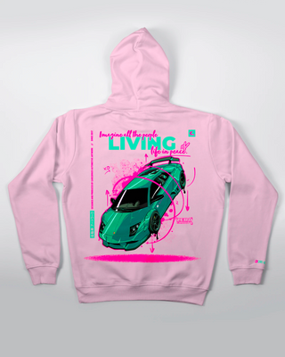 Bluza kangurek - Zero Gravity - Różowy - tył