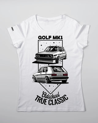 T-shirt - Oldschool - True Classic - Biały - przód