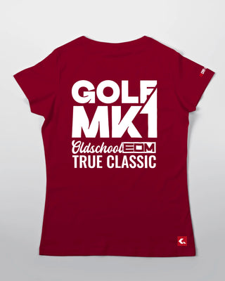 T-shirt - Oldschool - True Classic - Bordowy - tył
