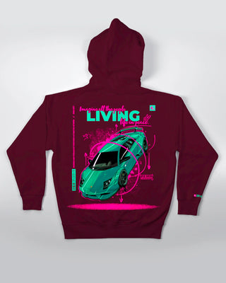 Bluza kangurek - Zero Gravity - Bordowy - tył