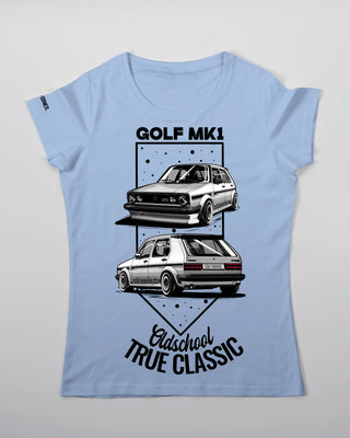 T-shirt - Oldschool - True Classic - Jasnoniebieski - przód