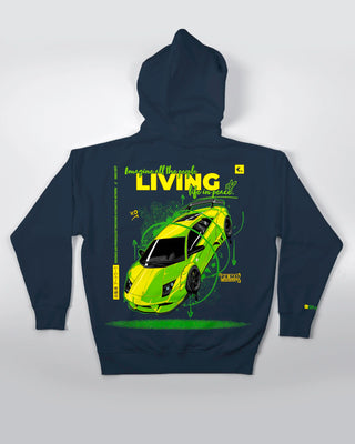 Bluza kangurek - Zero Gravity - Niebieski - tył