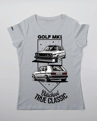 T-shirt - Oldschool - True Classic - Jasnoszary - przód