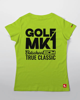 T-shirt - Oldschool - True Classic - Limonkowy - tył