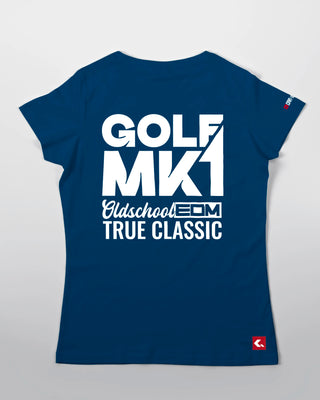 T-shirt - Oldschool - True Classic - Niebieski - tył