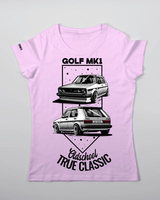 T-shirt - Oldschool - True Classic - Różowy - przód