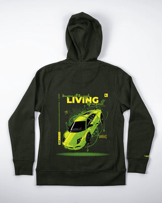 Bluza z zamkiem - Zero Gravity - Zielony - tył