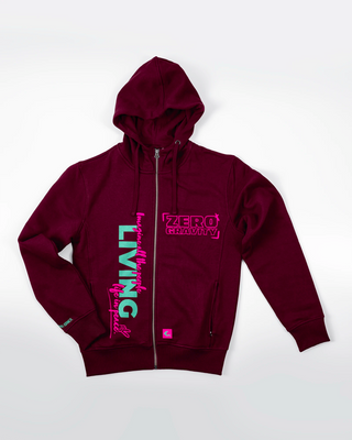 Bluza z zamkiem - Zero Gravity - Bordowy - przód