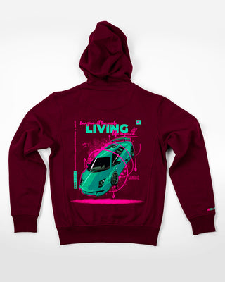 Bluza z zamkiem - Zero Gravity - Bordowy - tył