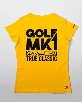 T-shirt - Oldschool - True Classic - Żółty - tył